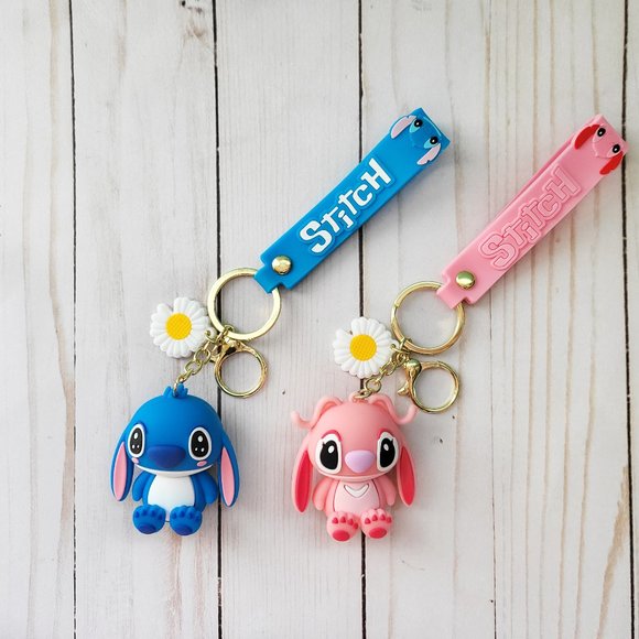 Stitch Keychains, Cute Keychain, Keychain with Wristlet - Picture 4 of 4